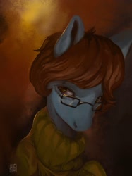 Size: 1535x2048 | Tagged: safe, artist:rottengotika, imported from derpibooru, oc, oc only, earth pony, pony, glasses, solo