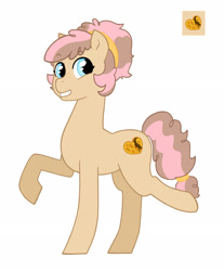 Size: 2228x2692 | Tagged: safe, artist:rukawa93, imported from derpibooru, oc, oc only, oc:sweet waffle, earth pony, pony, earth pony oc, female, high res, mare, offspring, parent:cheese sandwich, parent:pinkie pie, parents:cheesepie, simple background, solo, white background