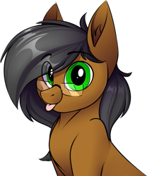 Size: 713x857 | Tagged: safe, artist:notetaker, imported from derpibooru, oc, oc only, oc:notetaker, earth pony, pony, :p, glasses, simple background, solo, tongue out, transparent background