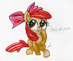 Size: 1038x877 | Tagged: safe, artist:monkeyzilla, imported from derpibooru, apple bloom, earth pony, pony, female, filly, foal, solo