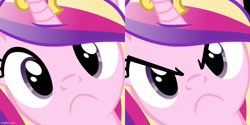 Size: 1000x500 | Tagged: safe, imported from derpibooru, princess cadance, alicorn, pony, angry, cute, cutedance, exploitable meme, female, hi anon, madorable, mare, meme, ponified meme