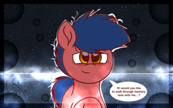 Size: 1920x1200 | Tagged: safe, artist:thebadbadger, imported from derpibooru, oc, oc:phire demon, speech bubble, text