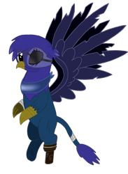 Size: 1736x2376 | Tagged: safe, artist:beesmeliss, imported from derpibooru, oc, oc:gonsodolt, griffon, amputee, eyepatch, male, peg leg, prosthetic leg, prosthetic limb, prosthetics, simple background, solo, transparent background