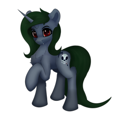 Size: 2048x2048 | Tagged: safe, artist:darbedarmoc, imported from derpibooru, oc, oc only, oc:minerva, unicorn, derpibooru community collaboration, 2022 community collab, high res, looking at you, red eyes, simple background, solo, transparent background