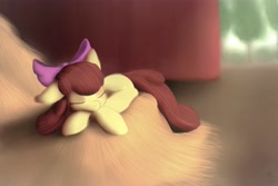 Size: 5167x3444 | Tagged: safe, artist:rameslack, imported from derpibooru, apple bloom, earth pony, pony, adorabloom, barn, cute, female, filly, foal, hay, sleeping, solo, sweet dreams fuel, tree