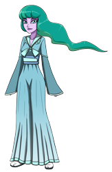 Size: 2352x3600 | Tagged: safe, artist:artemis-polara, imported from derpibooru, mistmane, human, clothes, high res, miko, simple background, solo, transparent background, vector, young, young mistmane, younger