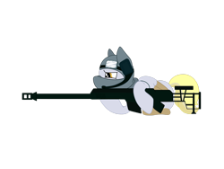 Size: 2828x2121 | Tagged: safe, artist:euphorictheory, imported from derpibooru, oc, oc only, unnamed oc, pegasus, pony, balaclava, clothes, colored wings, goggles, gun, headset, high res, lying down, male, military, military uniform, simple background, soldier, solo, stallion, transparent background, uniform, weapon, wings