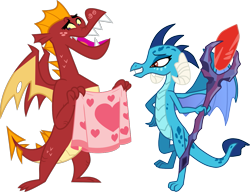 Size: 1215x934 | Tagged: safe, artist:melisareb, artist:topaz7373, edit, imported from derpibooru, garble, princess ember, dragon, gauntlet of fire, sweet and smoky, .svg available, blanket, bloodstone scepter, cute, dragon lord ember, dragoness, emble, female, freckles, gardorable, heart, male, shipping, simple background, straight, transparent background, vector