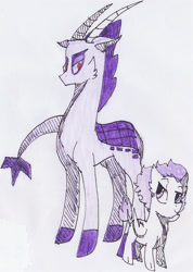 Size: 1335x1877 | Tagged: safe, artist:draw1709, imported from derpibooru, oc, oc only, oc:diamond crusher, oc:pixie, dracony, hybrid, brother and sister, duo, female, height difference, interspecies offspring, male, offspring, parent:rarity, parent:spike, parents:sparity, siblings