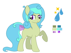 Size: 2828x2121 | Tagged: safe, artist:euphorictheory, imported from derpibooru, oc, oc only, oc:star drop, earth pony, pony, bow, earth pony oc, female, full body, high res, mare, purple eyes, raised hoof, reference sheet, simple background, smiling, solo, standing, tail, tail bow, transparent background, two toned mane, two toned tail