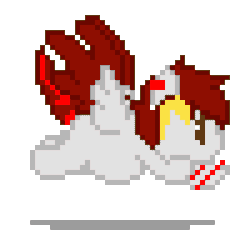 Size: 400x400 | Tagged: safe, artist:euphorictheory, imported from derpibooru, oc, oc only, oc:wolfbane, pegasus, pony, animated, arm band, base used, colored wings, ear piercing, female, gif, loop, mare, piercing, pixel art, running, simple background, solo, spread wings, sprite, transparent background, wings