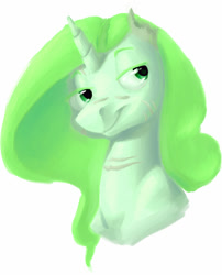 Size: 651x804 | Tagged: safe, artist:technomod, imported from derpibooru, oc, oc:merriweather, pony, unicorn, bust, female, mare, portrait, scar, simple background, solo, white background