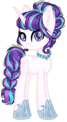 Size: 576x1044 | Tagged: safe, artist:fantarianna, imported from derpibooru, oc, oc only, pony, unicorn, braid, eyelashes, female, hoof shoes, horn, mare, simple background, smiling, solo, transparent background, unicorn oc