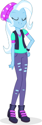 Size: 730x2162 | Tagged: safe, artist:dustinwatsongkx, imported from derpibooru, trixie, equestria girls, alternate design, beanie, clothes swap, eyes closed, hat, simple background, transparent background, vector