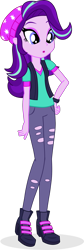 Size: 734x2174 | Tagged: safe, artist:dustinwatsongkx, imported from derpibooru, starlight glimmer, equestria girls, mirror magic, spoiler:eqg specials, beanie, clothes, hand on hip, hat, pants, ripped pants, simple background, solo, torn clothes, transparent background, vector