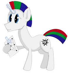 Size: 1768x1908 | Tagged: safe, artist:soccy, imported from derpibooru, oc, oc only, oc:journal, oc:journal.pone, pony, unicorn, derpibooru community collaboration, 2022 community collab, fano plane, hoof hold, magic, math, plos one, simple background, solo, transparent background