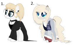 Size: 758x476 | Tagged: safe, artist:nazori, imported from derpibooru, oc, oc only, earth pony, pony, base used, clothes, duo, ear piercing, earring, earth pony oc, eyelashes, female, jewelry, mare, piercing, simple background, transparent background
