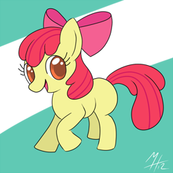 Size: 800x800 | Tagged: safe, artist:tehflah, imported from derpibooru, apple bloom, earth pony, pony, female, filly, foal, solo