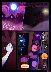 Size: 850x1200 | Tagged: safe, artist:slypon, imported from derpibooru, spoiled rich, anthro, earth pony, comic:night mares 6, comic, dialogue, full moon, moon, offscreen character