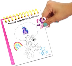 Size: 1500x1365 | Tagged: safe, imported from derpibooru, izzy moonbow, pipp petals, pony, unicorn, coloring book, g5, merchandise, my little pony: a new generation