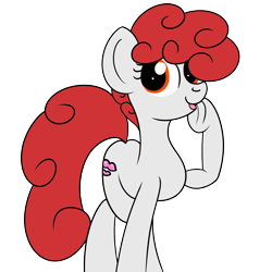 Size: 2000x2000 | Tagged: safe, artist:dafiltafish, imported from derpibooru, oc, oc only, oc:clair, earth pony, pony, :p, earth pony oc, female, high res, mare, orange eyes, red mane, red tail, simple background, smiling, solo, tail, tongue out, transparent background