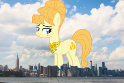 Size: 1800x1200 | Tagged: safe, artist:rainbowplasma, artist:thegiantponyfan, imported from derpibooru, aunt orange, earth pony, pony, female, giant pony, giant/macro earth pony, giantess, highrise ponies, irl, macro, manhattan, mare, mega giant, new york, new york city, photo, ponies in real life