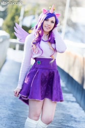 Size: 1365x2048 | Tagged: safe, artist:niv cosplay, imported from derpibooru, princess cadance, human, 2017, clothes, cosplay, costume, irl, irl human, photo, skirt, solo