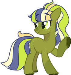 Size: 837x890 | Tagged: safe, artist:rickysocks, imported from derpibooru, oc, oc only, oc:misty meadow, earth pony, hybrid, pony, base used, female, interspecies offspring, mare, offspring, parent:discord, parent:fluttershy, parents:discoshy, simple background, solo, transparent background