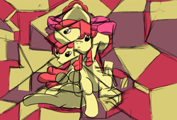 Size: 3200x2161 | Tagged: safe, artist:sensingdefiler, imported from derpibooru, apple bloom, earth pony, pony, cubism, female, filly, foal, high res, modern art, solo