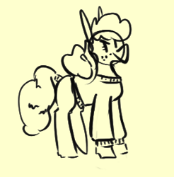 Size: 281x285 | Tagged: safe, artist:cammy, oc, oc:friday, earth pony, clothes, sweater, weekday ponies