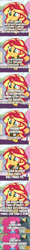 Size: 500x4213 | Tagged: safe, editor:lord you know who, imported from derpibooru, pinkie pie, sunset shimmer, equestria girls, equestria girls series, argentina, friendship, heartwarming, human sunset, implied applejack, implied fluttershy, implied rainbow dash, implied rarity, implied sci-twi, implied twilight sparkle, spanish, translated in the description