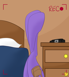 Size: 1700x1889 | Tagged: safe, artist:cycrus, imported from derpibooru, oc, oc only, oc:feather freight, pegasus, pony, bed, cabinet, crossed legs, fetish, hoof fetish, legs, legs in air, male, pictures of legs, recording, solo, stallion