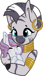 Size: 472x823 | Tagged: safe, artist:hate-love12, imported from derpibooru, potion nova, zecora, pony, zebra, baby, baby pony, base used, simple background, transparent background