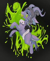 Size: 2000x2400 | Tagged: safe, artist:qawakie, imported from derpibooru, oc, oc only, goat, goo, monster pony, pony, snake, coils, high res