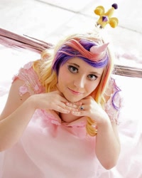 Size: 1080x1349 | Tagged: safe, imported from derpibooru, princess cadance, human, clothes, cosplay, costume, irl, irl human, jewelry, looking at you, photo, ring, youmacon