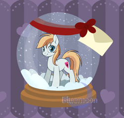 Size: 1740x1664 | Tagged: safe, artist:bluemoon, artist:ponykillerx, edit, editor:unofficial edits thread, imported from twibooru, oc, oc:aryanne, earth pony, pony, commission, cute, female, image, looking at you, mare, nazi, png, snow globe, solo, subverted ych, your character here