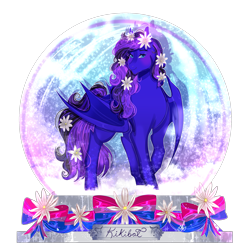 Size: 2500x2500 | Tagged: safe, artist:bunnari, imported from derpibooru, oc, oc only, bat pony, pony, female, high res, mare, simple background, snow globe, solo, transparent background