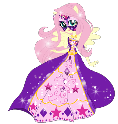 Size: 532x560 | Tagged: safe, artist:gihhbloonde, imported from derpibooru, fluttershy, equestria girls, base used, clothes, dress, eyelashes, female, mask, ponied up, simple background, solo, transparent background, wings