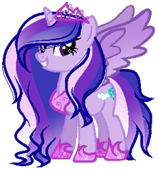 Size: 296x322 | Tagged: safe, artist:gihhbloonde, imported from derpibooru, oc, oc only, alicorn, pony, alicorn oc, base used, eyelashes, female, grin, hoof shoes, horn, jewelry, mare, peytral, simple background, smiling, solo, tiara, transparent background, wings