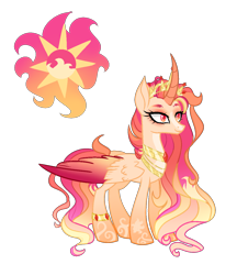 Size: 1122x1296 | Tagged: safe, artist:just-silvushka, imported from derpibooru, oc, oc only, alicorn, pony, alicorn oc, base used, curved horn, eyelashes, female, horn, magical lesbian spawn, mare, offspring, parent:princess celestia, parent:sunset shimmer, simple background, solo, transparent background, wings