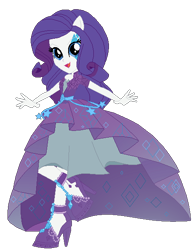 Size: 466x594 | Tagged: safe, artist:gihhbloonde, imported from derpibooru, rarity, equestria girls, base used, clothes, dress, eyelashes, high heels, makeup, shoes, simple background, smiling, solo, transparent background