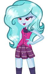 Size: 462x700 | Tagged: safe, artist:gihhbloonde, imported from derpibooru, oc, oc only, equestria girls, base used, clothes, eyelashes, female, hand on hip, simple background, skirt, smiling, solo, transparent background