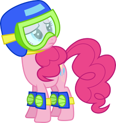 Size: 3000x3191 | Tagged: safe, artist:cloudy glow, imported from derpibooru, pinkie pie, earth pony, pony, maud pie (episode), .ai available, female, full body, high res, looking back, mare, pink mane, pink tail, simple background, solo, standing, tail, transparent background, vector