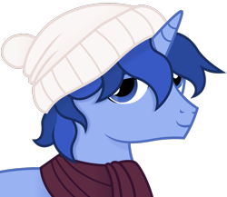 Size: 1000x868 | Tagged: safe, artist:cirillaq, imported from derpibooru, oc, oc only, oc:james, pony, unicorn, bust, commission, hat, male, portrait, simple background, solo, stallion, transparent background, winter cap, winter hat