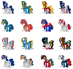 Size: 2367x2259 | Tagged: safe, artist:xxnitrofuryxx, imported from derpibooru, pony, antigua and barbuda, canary islands, cape verde, czech republic, denmark, ethiopia, high res, iceland, kiribati, luxembourg, mozambique, nation ponies, norway, ponified, seychelles, sweden, united kingdom, united states, western sahara