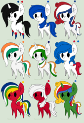 Size: 620x912 | Tagged: safe, artist:xxnitrofuryxx, imported from derpibooru, pony, central africa, comoros, honduras, india, japan, nation ponies, netherlands, niger, panama, ponified, south korea