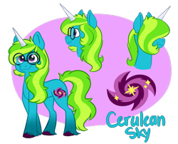 Size: 2083x1681 | Tagged: safe, artist:cartoonboyfriends, imported from derpibooru, oc, oc only, oc:cerulean sky, pony, unicorn, female, glasses, mare, simple background, solo, transparent background