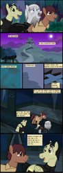 Size: 1280x3494 | Tagged: safe, artist:mr100dragon100, imported from derpibooru, oc, oc:thomas the wolfpony, comic:a king's journey home, abandoned, comic, dark forest au's dracula, dark forest au's phantom of the opera (erik), hill, house, mare in the moon, moon, night