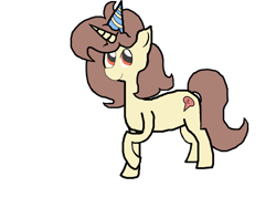 Size: 1600x1200 | Tagged: safe, artist:iloinen1, imported from ponybooru, oc, oc:hymyt, birthday hats, female, mare, simple background, smiling, solo, tail, transparent background