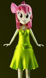 Size: 550x915 | Tagged: safe, artist:tahu25, imported from ponybooru, apple bloom, equestria girls, 3d, blender, clothes, dress, solo